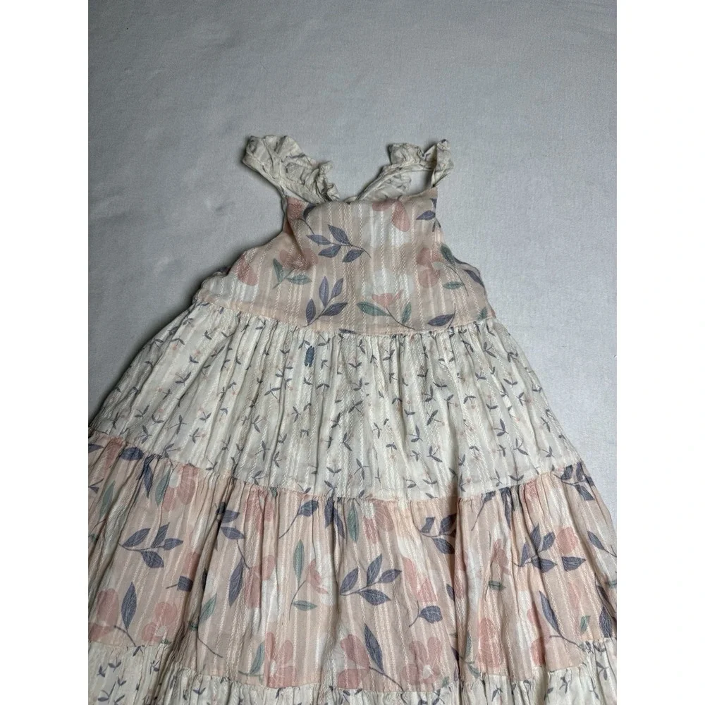 Catherine Malandrino Floral Tiered Size 5T Girls Sleeveless Dress